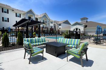 Fire pit lounge area